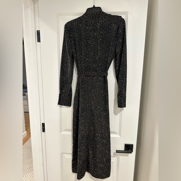 Topshop - black midi dress with colorful dots - size 4 - Picture 2 of 5